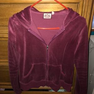 Maroon Juicy Couture velour hoodie